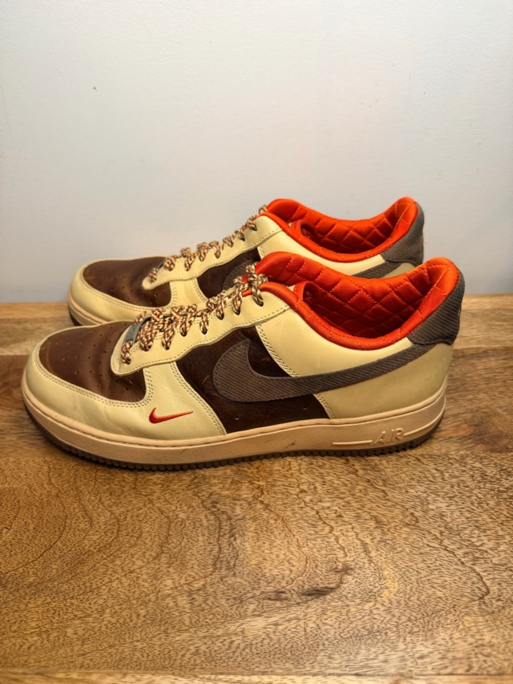 Nike Air Force 1 07 AF1 Light British Tan Cacao Wow Mens Size 10.5 Casual Shoes